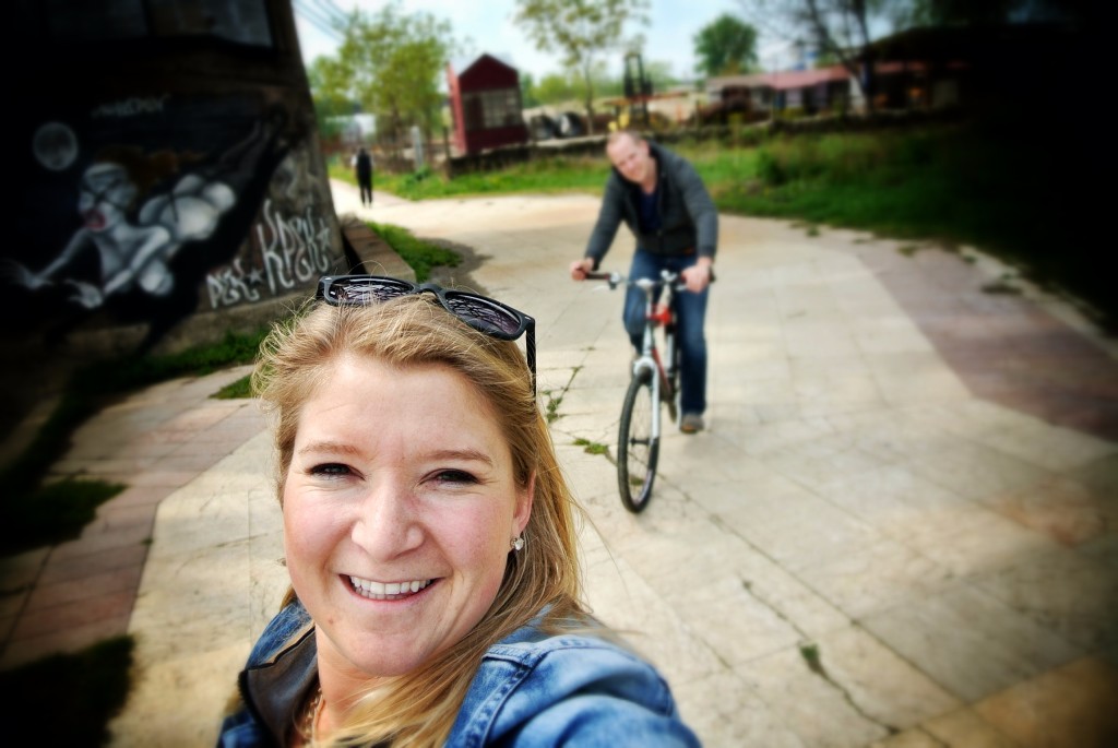 Met de huurfiets over de boulevard